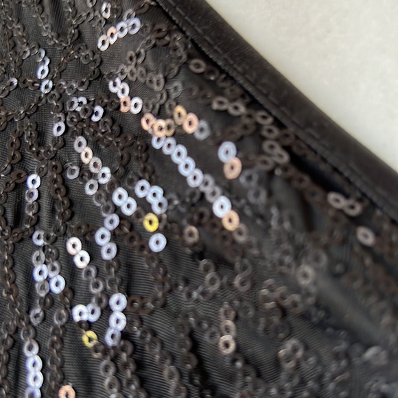 Guess by Marciano One shoulder black sequins mini dress - Picture 7 of 7